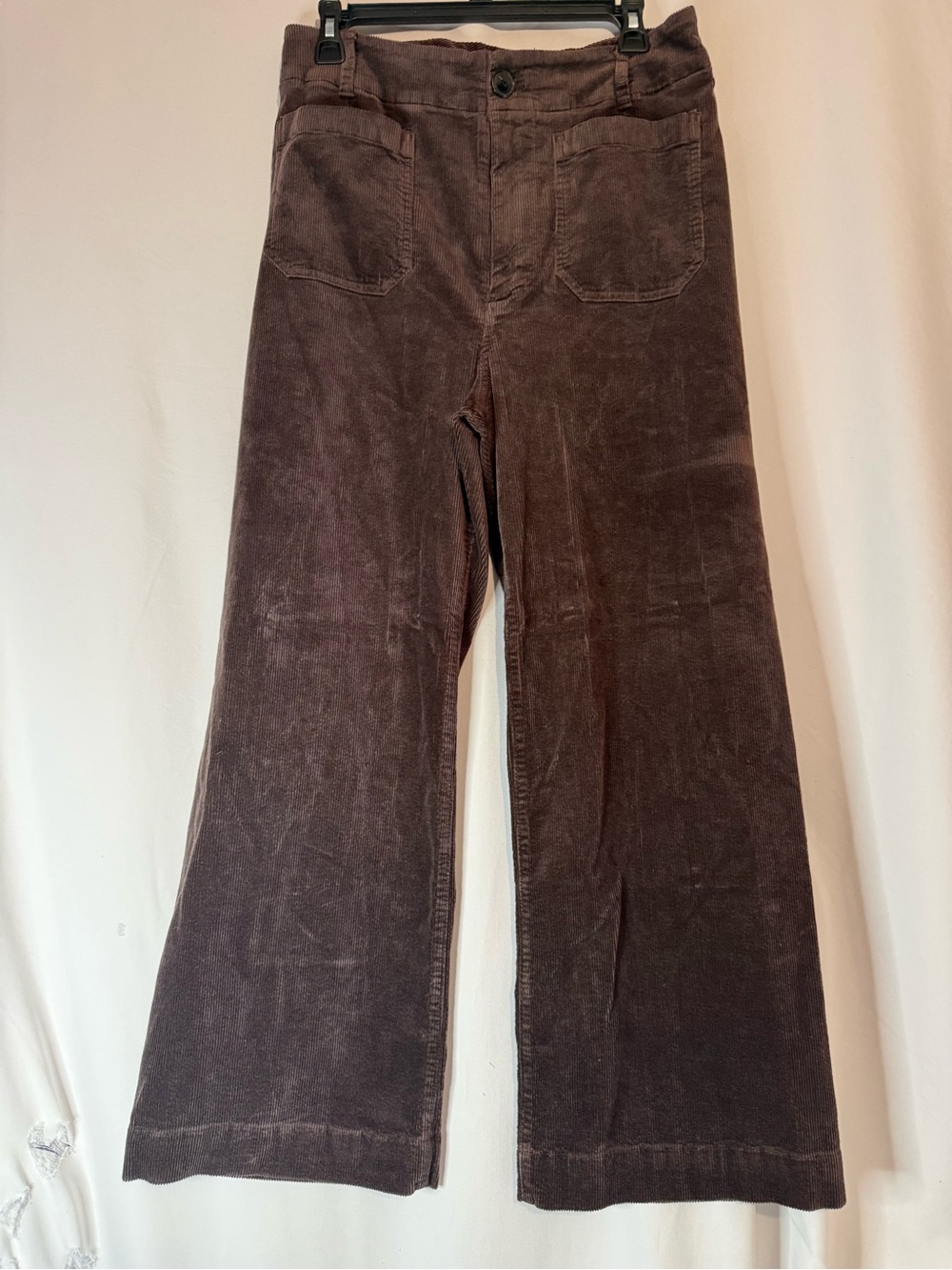 Maeve Anthropologie Colette Corduroy Pants 31 Brown Ultra High Rise Wide Leg - Picture 2 of 7